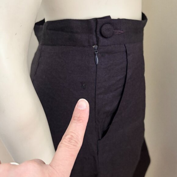 RACHEL COMEY Wool Blend High Rise Cropped Trouser Pants in Dark Gray SZ 4 - Picture 6 of 12